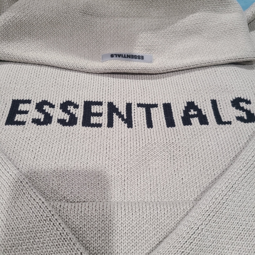 Fear of god essentials knit hoodie size small